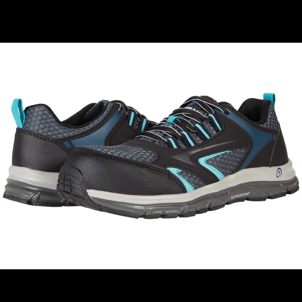 Nautilus Tempest Low Comp Toe Work Shoes Dark Grey Black Blue  Size Women’s 8.5